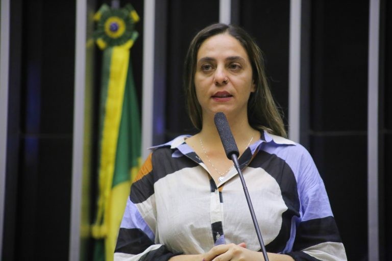 A autora da proposta, deputada Fernanda Melchionna - (Foto: Paulo Sérgio/Câmara dos Deputados)