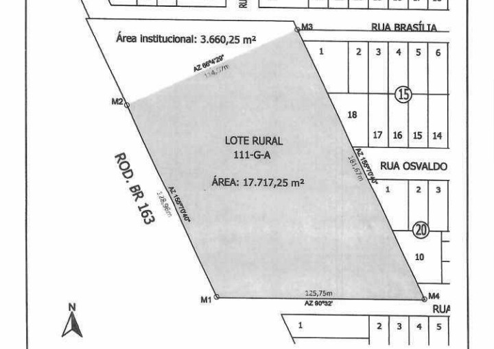 Mapa indica área do Clube Botafogo a ser adquirida pela Prefeitura