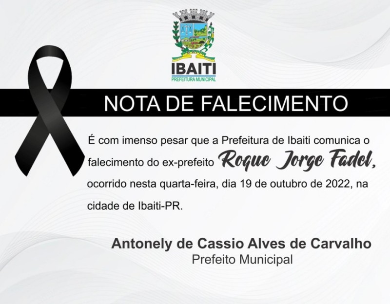 Foto: Reprodução/Prefeitura de Ibaiti - PR