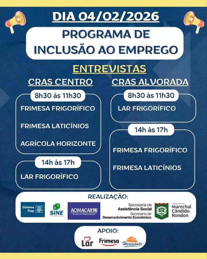 Crédito: Assessoria 